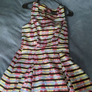 Multicolor fit and flare Dress